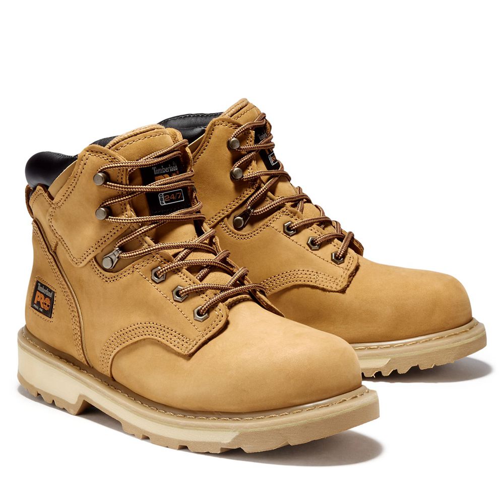 Timberland Mens Work Boots PRO® Pit Boss 6\" Steel Toe - Brown - India DY1508692